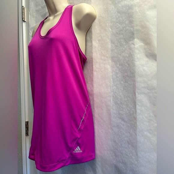 Adidas Pink workout Sleeveless Tank Top SzM. V10 - Picture 2 of 10